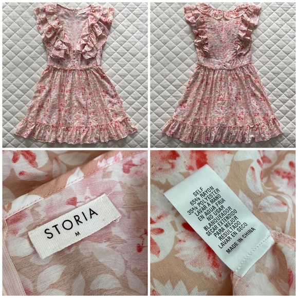 🌸 Storia, Prosecco Rosé Ruffled Mini Dress - Picture 13 of 16